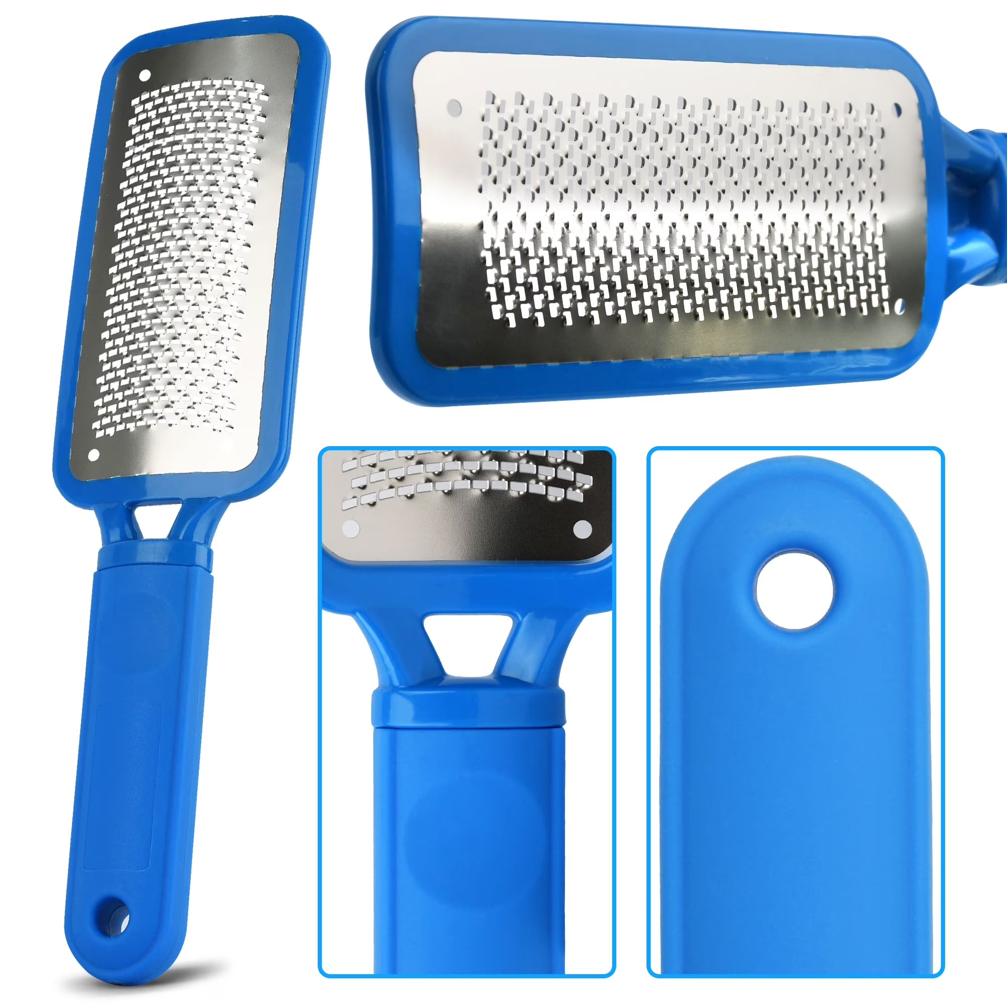 Professional Pedicure Foot File Callus Remover, Stainless Steel Heel Scraper for Dry and Wet Feet