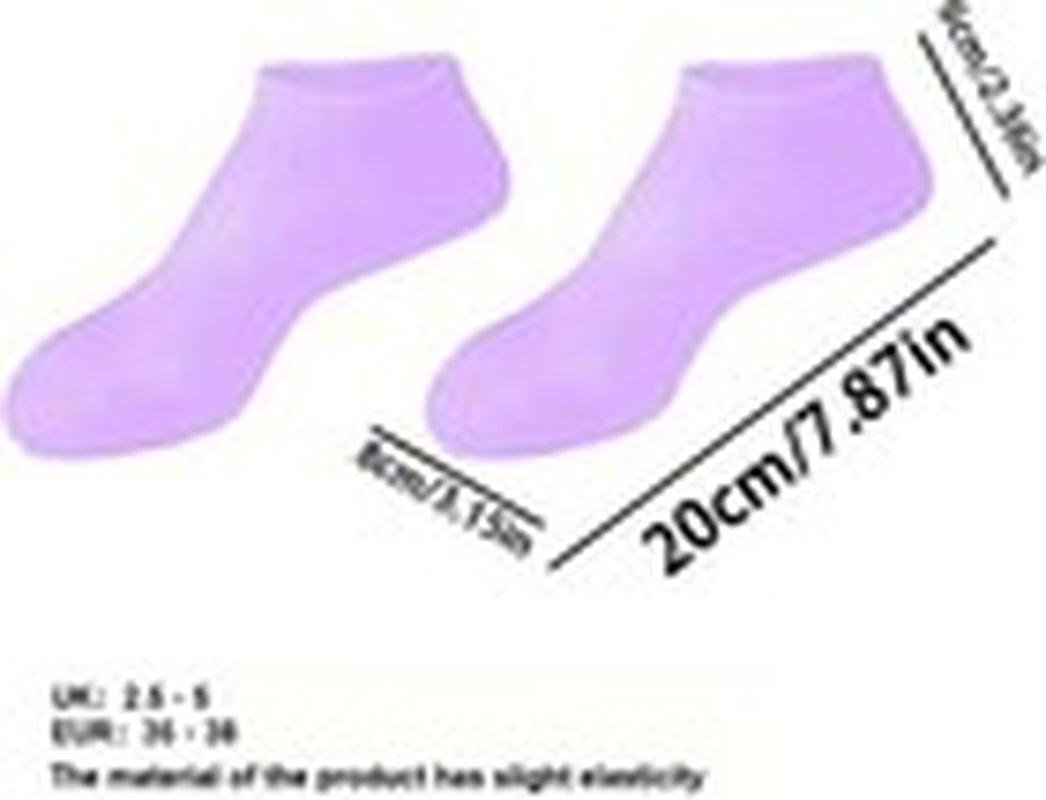 2 Pair Full Length Silicone Gel Moisturizing Socks Foot Care Protector Free Ship