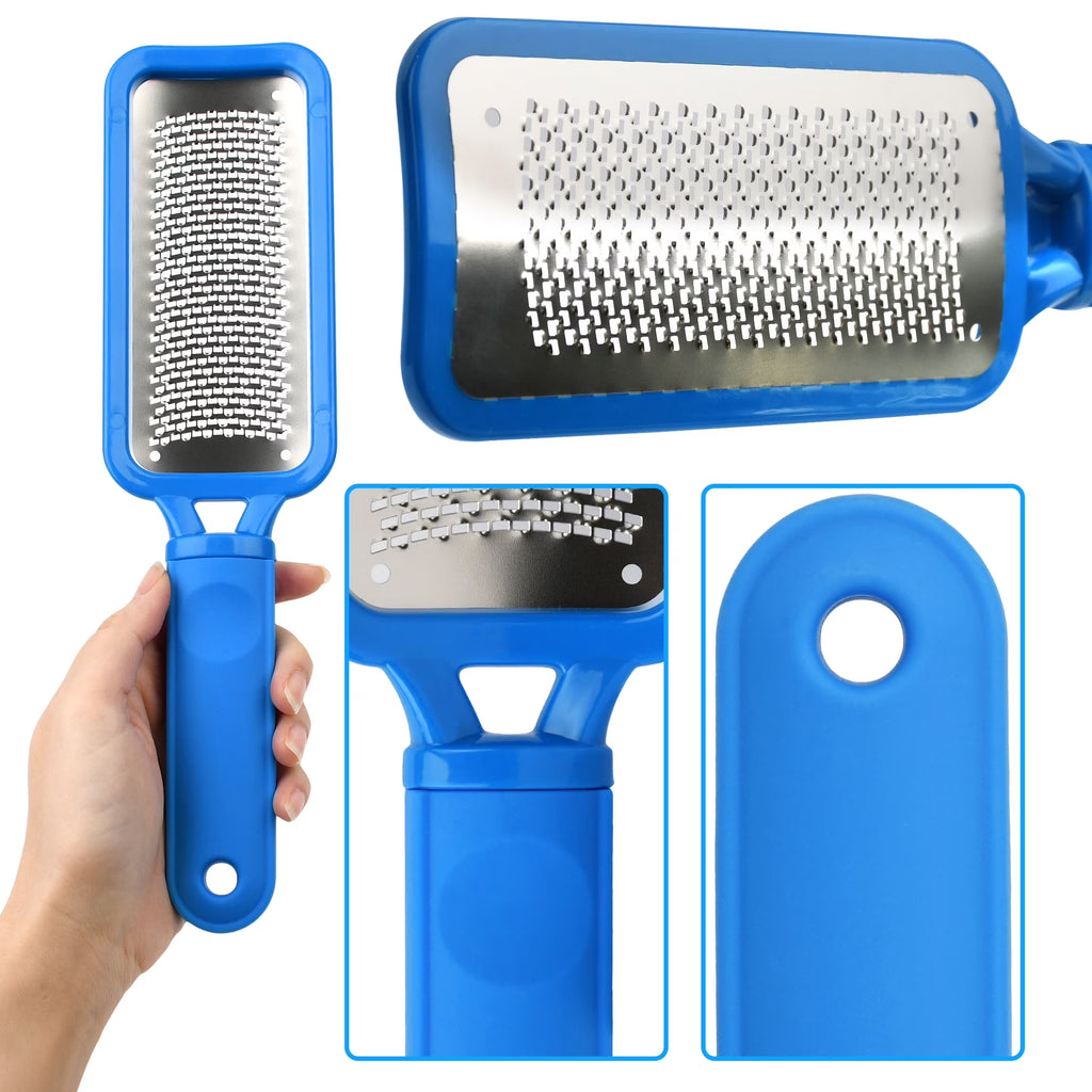 Professional Pedicure Foot File Callus Remover, Stainless Steel Heel Scraper for Dry and Wet Feet
