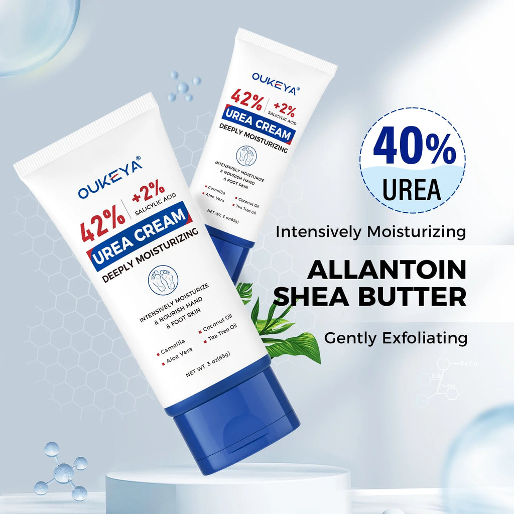 Urea Cream with Salicylic Acid Moisturizes & Exfoliates Dry Cracked Skin 3 Oz