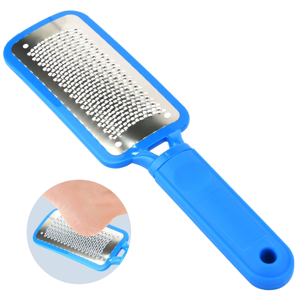 Professional Pedicure Foot File Callus Remover, Stainless Steel Heel Scraper for Dry and Wet Feet