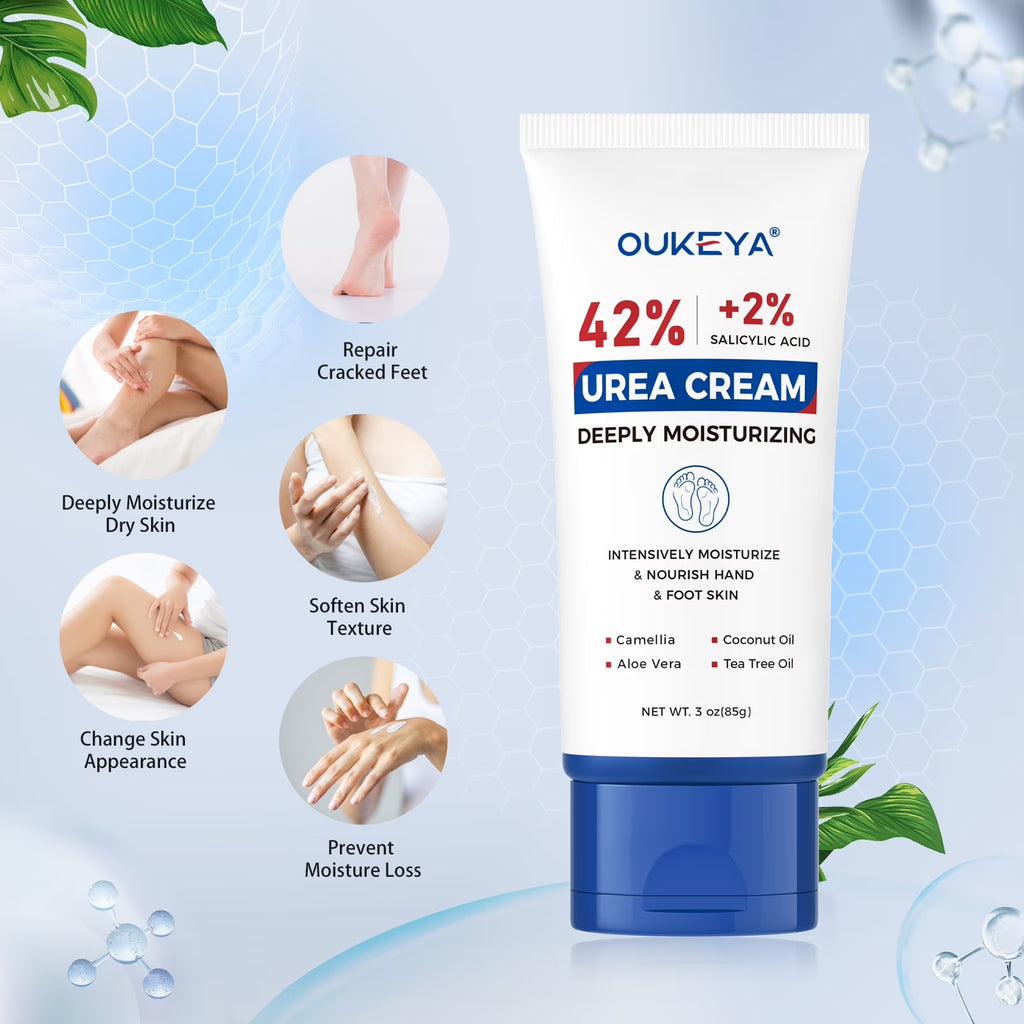 Urea Cream with Salicylic Acid Moisturizes & Exfoliates Dry Cracked Skin 3 Oz
